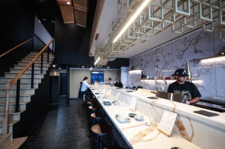 Maru Handroll Bar is two stories, with a dedicated handroll bar on the ground floor and a chef-led omakase service on the mezzanine level. (Patrick Lantrip/The Daily Memphian)